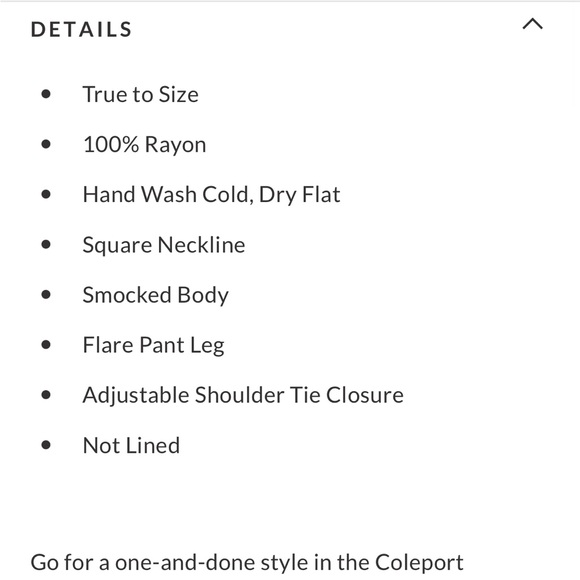 NWT VICI COLEPORT SMOCKED FLARE JUMPSUIT - Picture 7 of 7